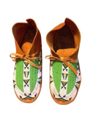 Beaded moccasin MOC 683 Native American Beaded Moccasins for Powwow