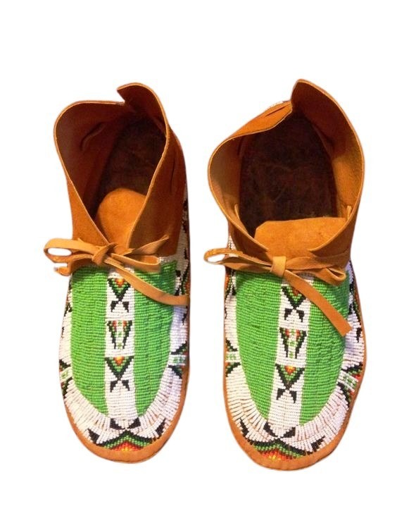 Native American Beaded Moccasins for Powwow