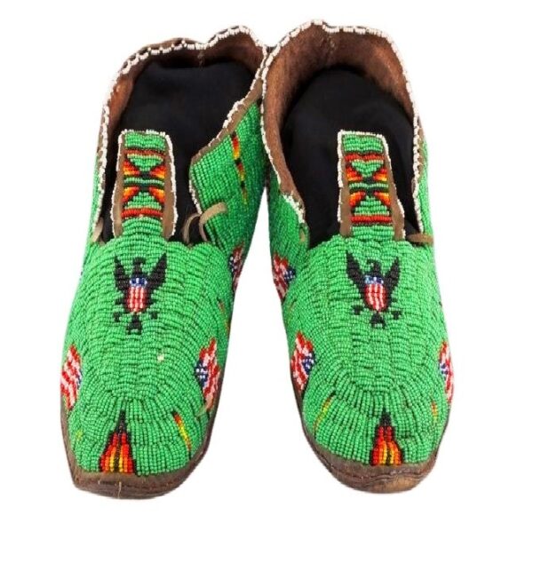 Native American Beaded Moccasins for Powwow