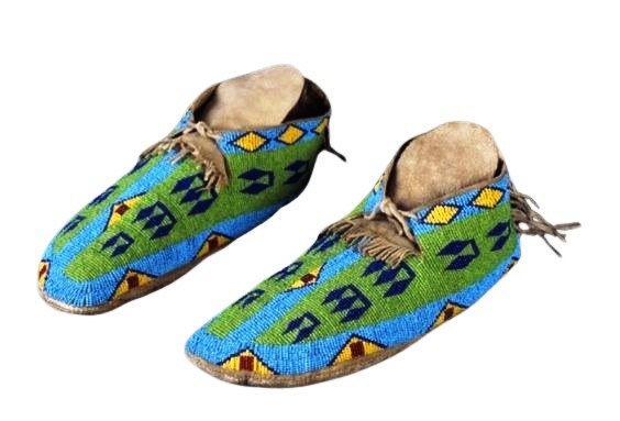 Native American Beaded Moccasins for Powwow