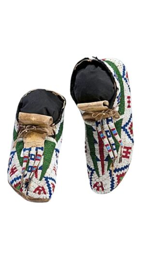 Native American Beaded Moccasins for Powwow