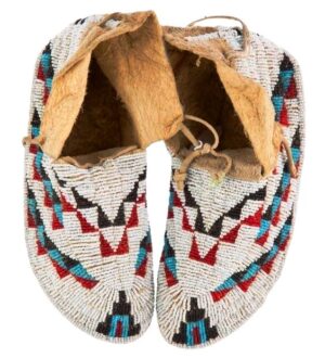 Native American Beaded Moccasins for Powwow