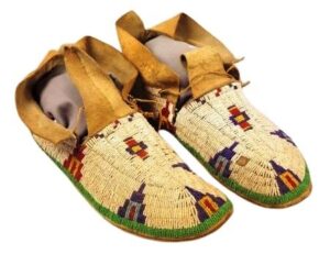 Native American Beaded Moccasins for Powwow