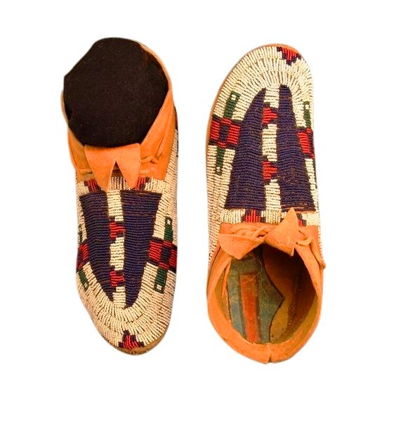 Native American Beaded Moccasins for Powwow