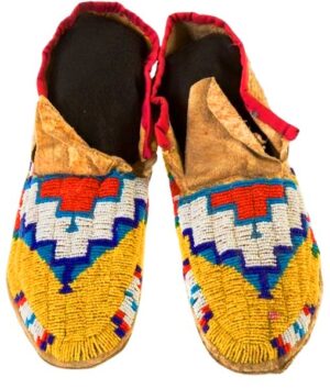 Native American Beaded Moccasins for Powwow