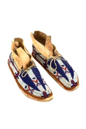 Native American Beaded Moccasins for Powwow