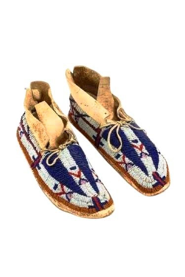 Native American Beaded Moccasins for Powwow
