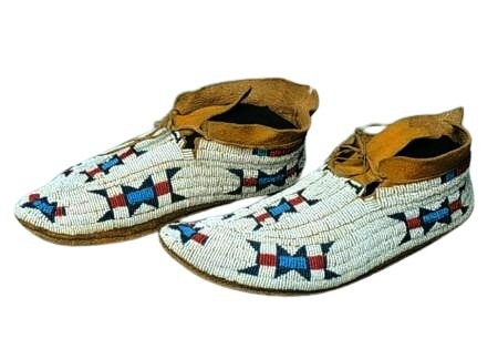 Native American Beaded Moccasins for Powwow
