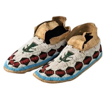 Native American Beaded Moccasins for Powwow