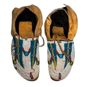 Native American Beaded Moccasins for Powwow