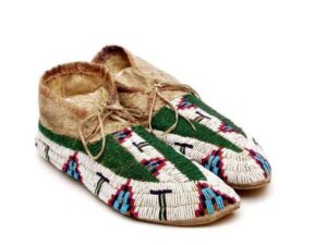 Native American Beaded Moccasins for Powwow