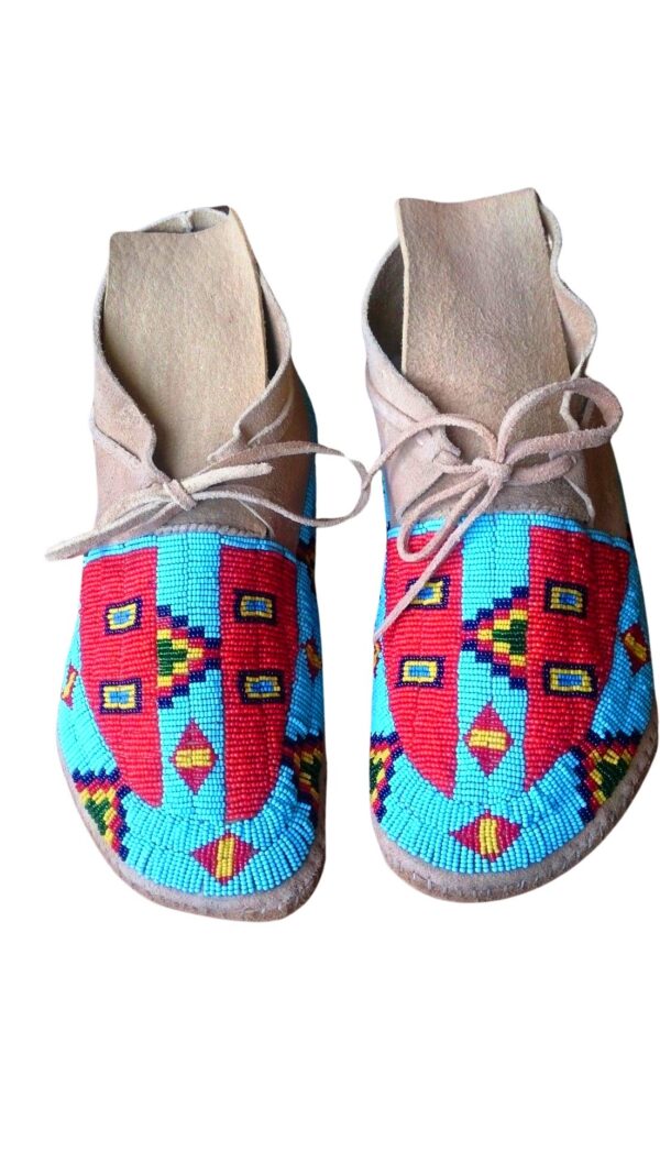 Native American Beaded Moccasins for Powwow