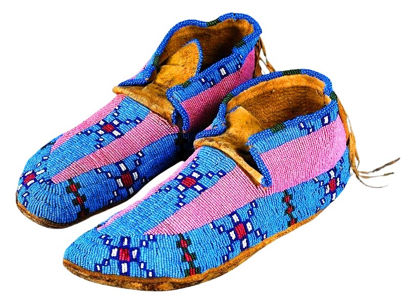 Native American Beaded Moccasins for Powwow