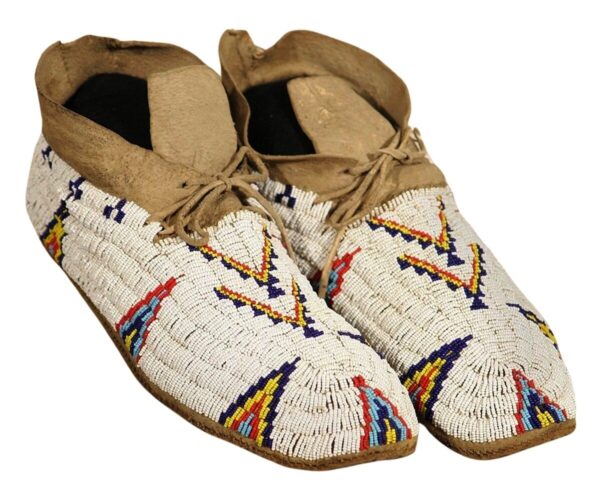 Native American Beaded Moccasins for Powwow