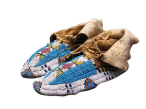 Native American Beaded Moccasins for Powwow