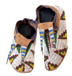 Native American Beaded Moccasins for Powwow