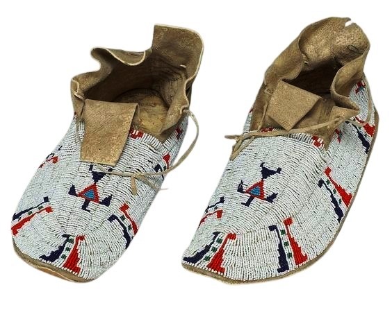 Native American Beaded Moccasins for Powwow