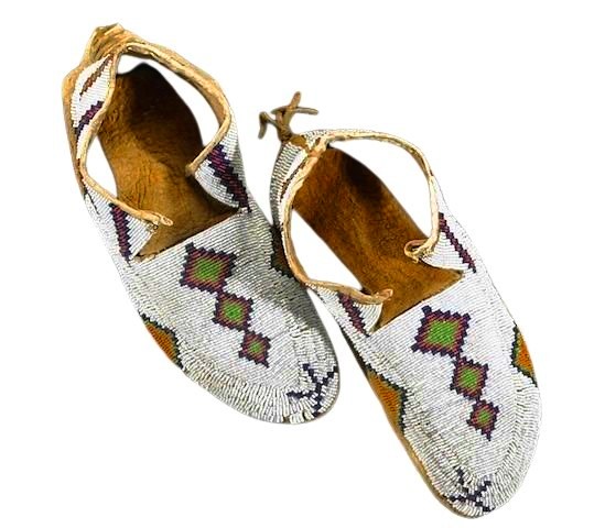 Native American Beaded Moccasins for Powwow