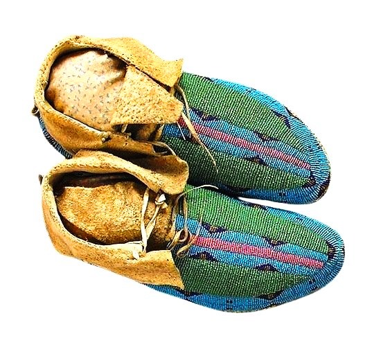Native American Beaded Moccasins for Powwow
