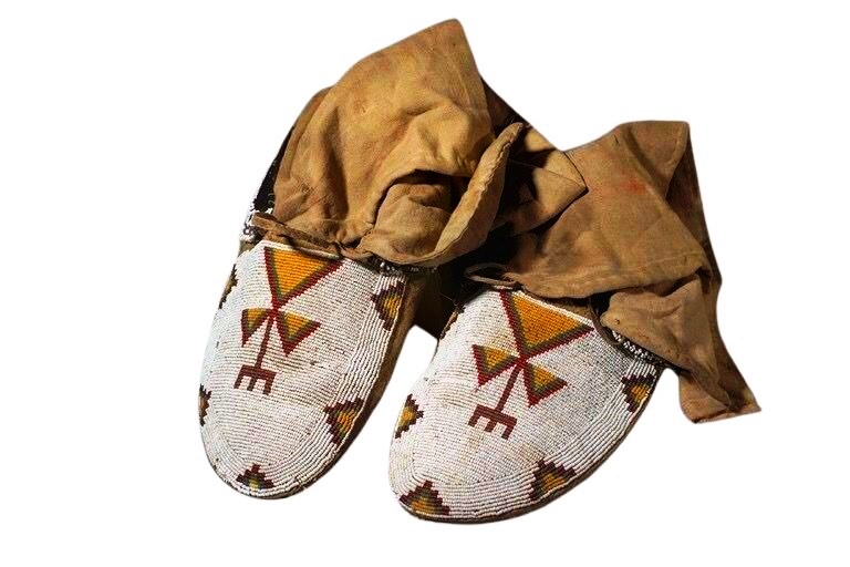 Native American Beaded Moccasins for Powwow