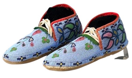 Native American Beaded Moccasins for Powwow