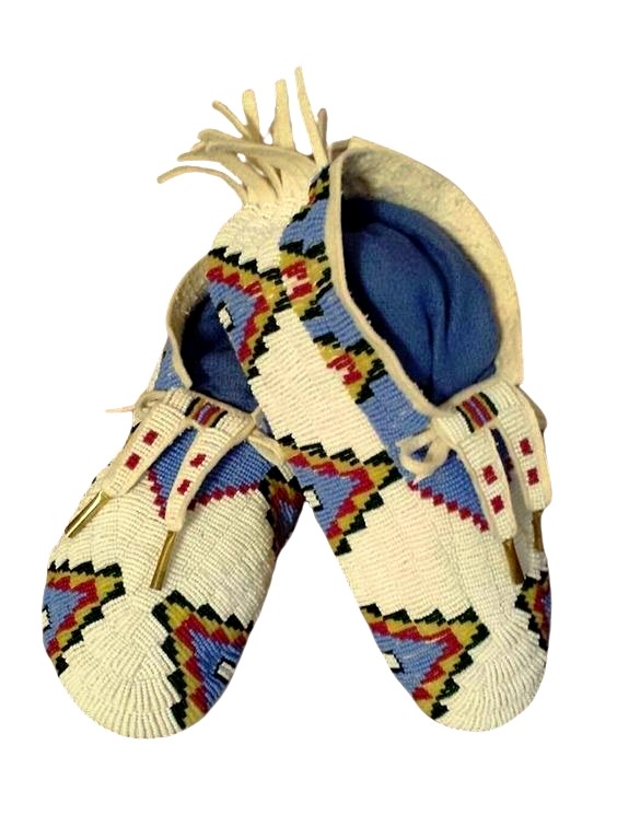 Native American Beaded Moccasins for Powwow