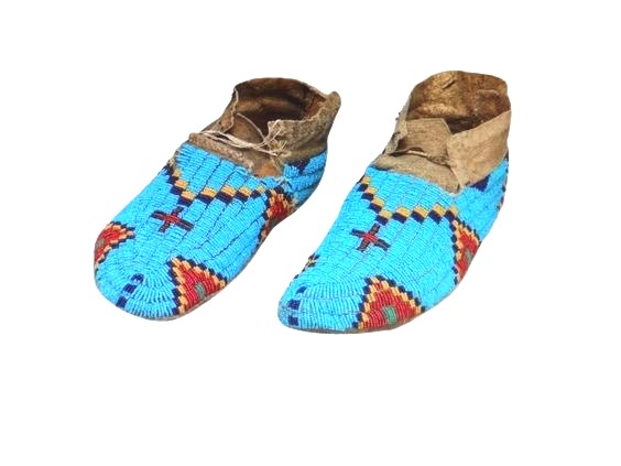 Native American Beaded Moccasins for Powwow