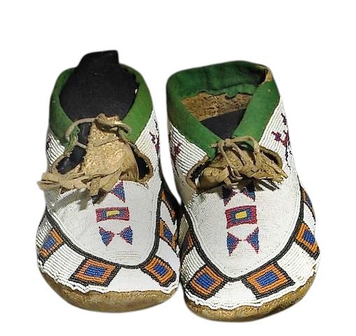 Native American Beaded Moccasins for Powwow