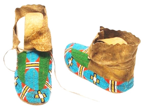 Native American Beaded Moccasins for Powwow