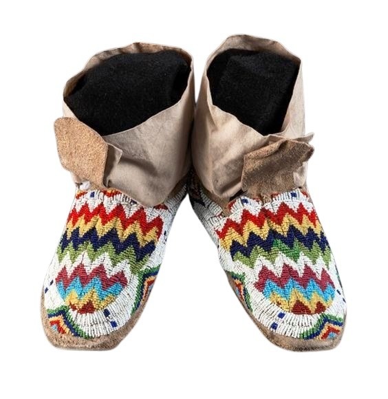Native American Beaded Moccasins for Powwow