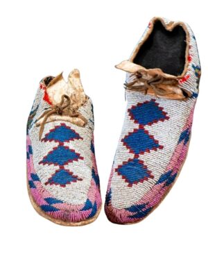 Native American Beaded Moccasins for Powwow
