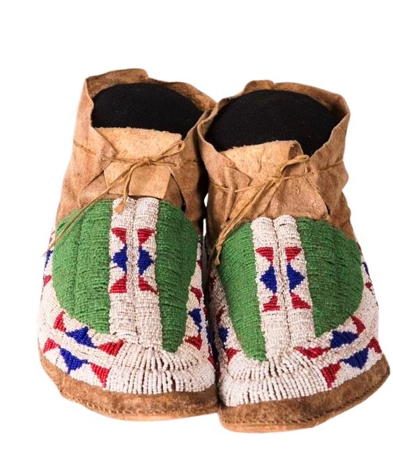 Native American Beaded Moccasins for Powwow