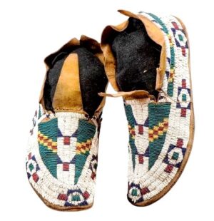 Native American Beaded Moccasins for Powwow