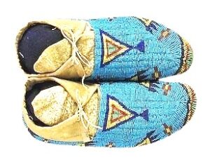 Native American Beaded Moccasins for Powwow