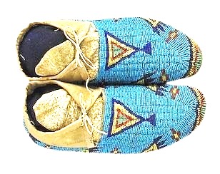 Native American Beaded Moccasins for Powwow