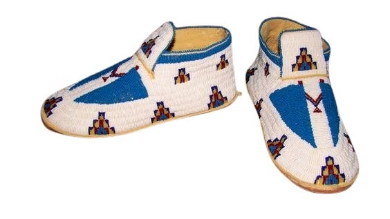 Native American Beaded Moccasins for Powwow