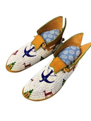 Beaded moccasin MOC 765 Native American Beaded Moccasins for Powwow