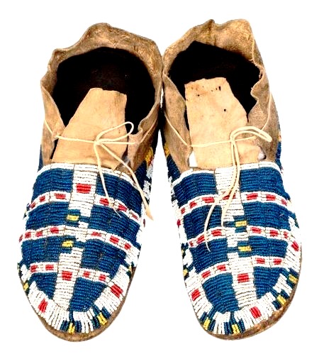 Native American Beaded Moccasins for Powwow