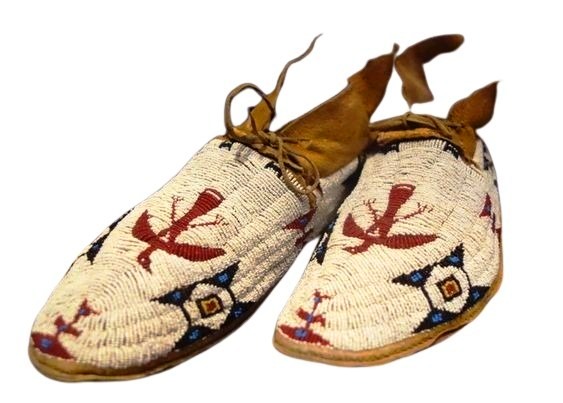 Native American Beaded Moccasins for Powwow