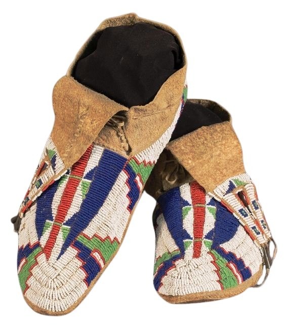 Native American Beaded Moccasins for Powwow