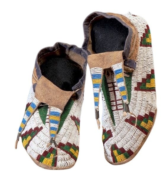 Native American Beaded Moccasins for Powwow
