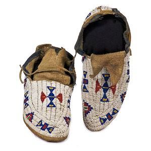 Native American Beaded Moccasins for Powwow