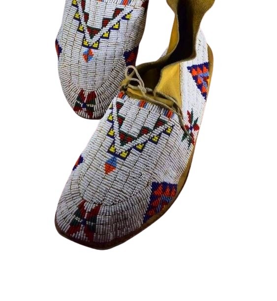 Native American Beaded Moccasins for Powwow