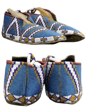 Native American Beaded Moccasins for Powwow