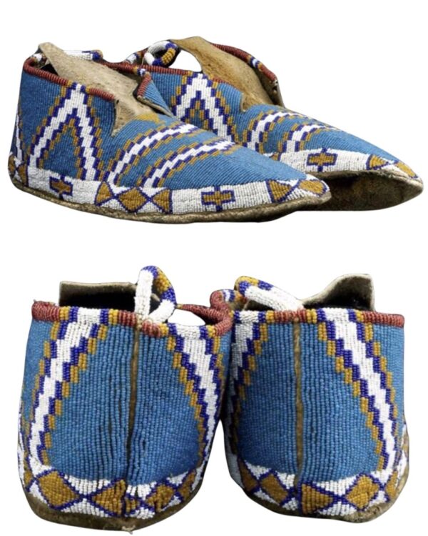 Native American Beaded Moccasins for Powwow