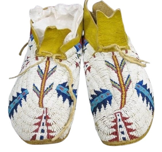 Native American Beaded Moccasins for Powwow