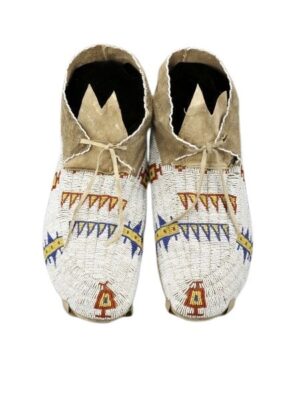 Native American Beaded Moccasins for Powwow