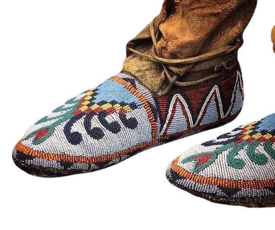 Native American Beaded Moccasins for Powwow