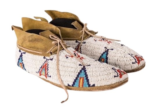 Native American Beaded Moccasins for Powwow
