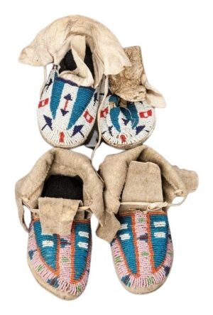 Native American Beaded Moccasins for Powwow